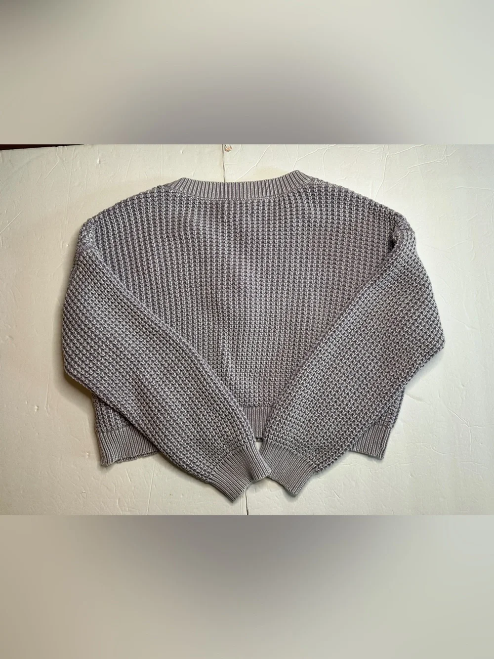 Haute Hippie Cropped Heavy Knit Sweater Oversized Large